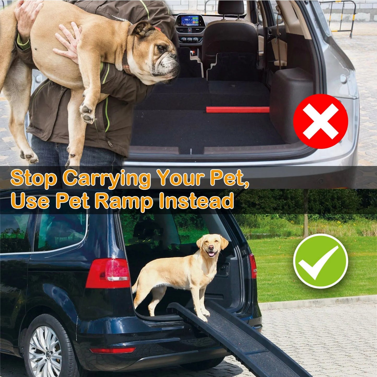 Foldable Pet Ramp Dog Car Ramp