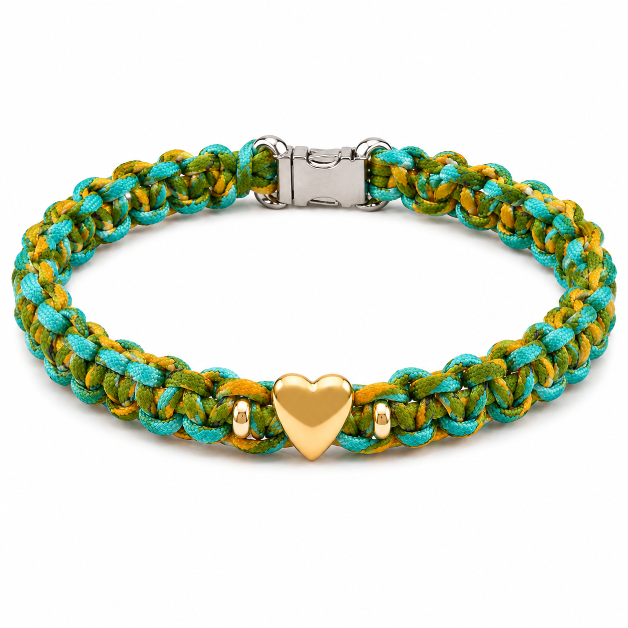 Handwoven Paracord Collar  Size Medium